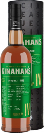 Виски ирландский односолодовый "Кинаханс Квадрат релиз Четыре" 0.7